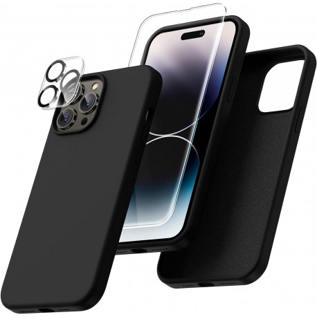 3in1 Gummibelagt Stilrent Skal iPhone 14 Pro - Svart-iPhone 14 Pro-Shockproof.se