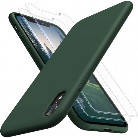 3in1 Gummibelagt Stilrent Skal iPhone XR - Gr&ouml;n-iPhone XR-Shockproof.se