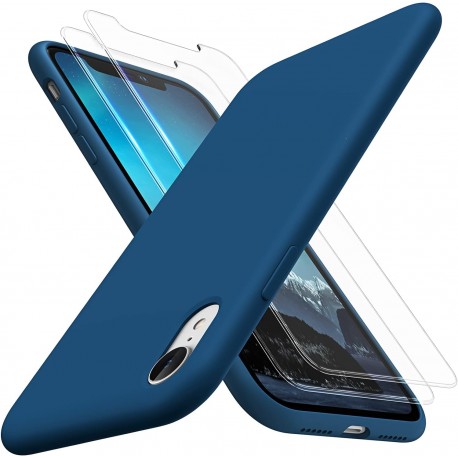 3in1 Gummibelagt Stilrent Skal iPhone XR - Bl&aring;-iPhone XR-Shockproof.se