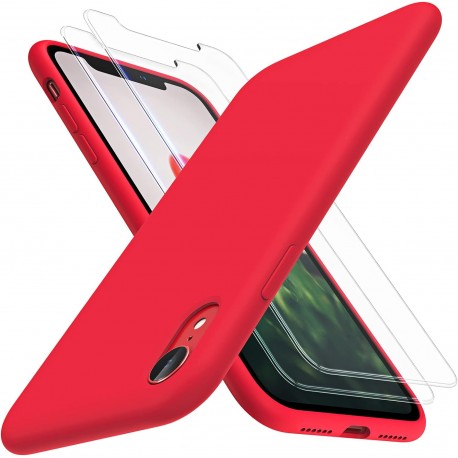 3in1 Gummibelagt Stilrent Skal iPhone XR - R&ouml;d-iPhone XR-Shockproof.se