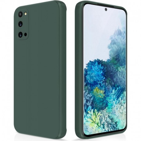 Samsung S20 Plus Gummibelagd Mattgr&ouml;nt Skal Kameraskydd Liquid - Gr&ouml;n-Samsung S20 Plus-Shockproof.se