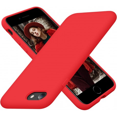 Gummibelagt St&ouml;tt&aring;ligt Skal iPhone 7 / 8 / SE2 / SE3 - R&ouml;d-iPhone SE 2022-Shockproof.se