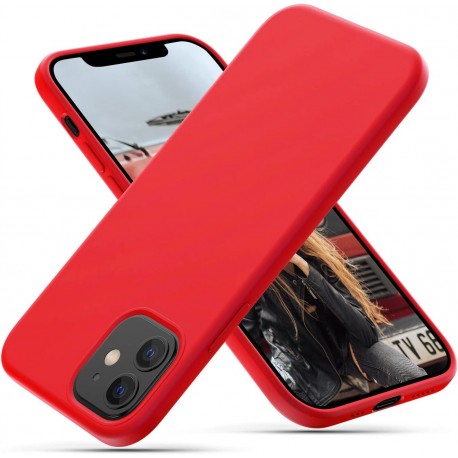 Gummibelagt St&ouml;tt&aring;ligt Skal iPhone 12 Mini - R&ouml;d-iPhone 12 Mini-Shockproof.se