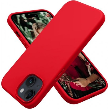 Gummibelagt St&ouml;tt&aring;ligt Skal iPhone 15 - R&ouml;d-iPhone 15-Shockproof.se