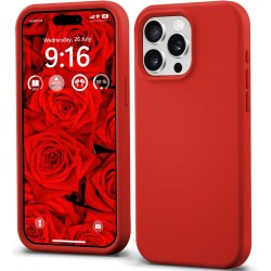 Gummibelagt Stöttåligt Skal iPhone 14 Pro - Röd