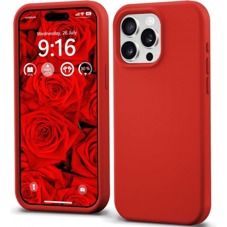 Gummibelagt St&ouml;tt&aring;ligt Skal iPhone 14 Pro - R&ouml;d-iPhone 14 Pro-Shockproof.se