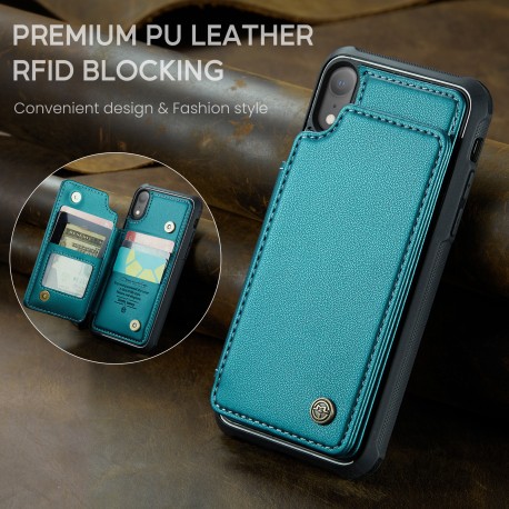 CaseMe St&ouml;tt&aring;ligt Skal Korth&aring;llare Stativ 4-Fack iPhone XR Gr&ouml;n-iPhone XR-Shockproof.se