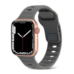 Apple Watch 42/44/45/49mm Slitstarkt Armband Titan's Grip - Mörkgrå
