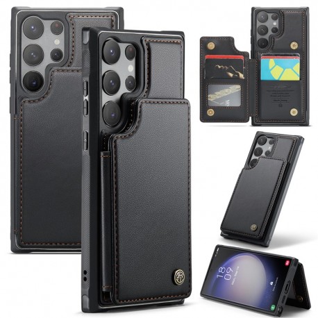 CaseMe St&ouml;tt&aring;ligt Skal Korth&aring;llare Stativ 4-Fack Samsung S23 Ultra Svart-Samsung S23 Ultra-Shockproof.se