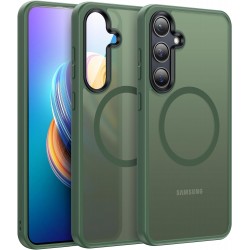 3in1 Komplett Samsung S24 Plus Stötdämpande Skal MagSafe-Kompatibelt - Grön