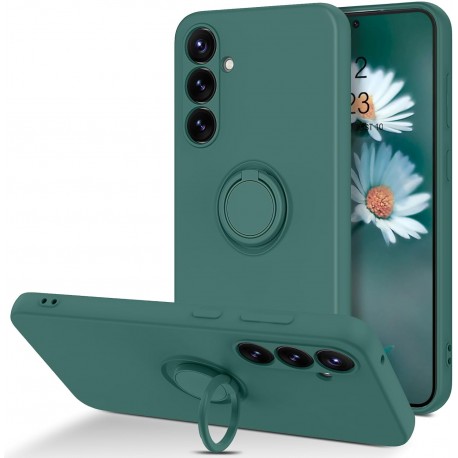 Samsung A55 5G St&ouml;tt&aring;ligt Skal med Ringh&aring;llare CamShield - Gr&ouml;n-Samsung A55-Shockproof.se