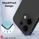 Xiaomi Redmi Note 13 Gummibelagd Mattsvart Silikon Skal Kameraskydd Liquid - Svart