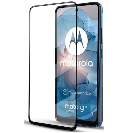 Moto G24 Power 5G H&auml;rdat Glas 0.26mm 3D 9H Fullframe-Motorola Moto G24 Power-Shockproof.se