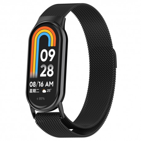 Xiaomi Mi Smart Band 8 Klockarmband MilaneseBand - Svart-Xiaomi Mi Smart Band 8-Shockproof.se