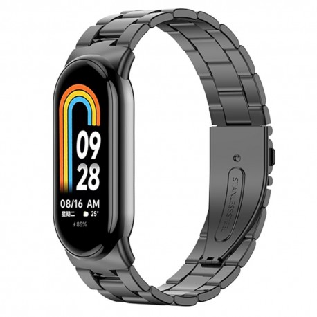 Metallarmband Xiaomi Mi Smart Band 8 - Svart-Xiaomi Mi Smart Band 8-Shockproof.se