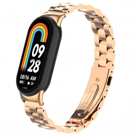 Metallarmband Xiaomi Mi Smart Band 8 - Ros&eacute;guld-Xiaomi Mi Smart Band 8-Shockproof.se